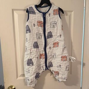 Baby sleeping sack with legs